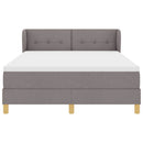 Box spring seng med hovedgærde Gråbrun 140 x 200 cm Stof