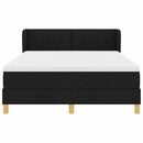 Box spring seng med hovedgærde Sort 160 x 200 cm Stof