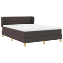 Box spring seng med hovedgærde Mørk Brun 160 x 200 cm Stof