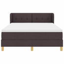 Box spring seng med hovedgærde Mørk Brun 160 x 200 cm Stof
