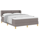 Box spring seng med hovedgærde Gråbrun 160 x 200 cm Stof