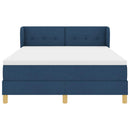 Box spring seng med hovedgærde Blå 160 x 200 cm Stof