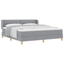 Box spring seng med hovedgærde Lysegrå 180 x 200 cm Stof