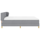 Box spring seng med hovedgærde Lysegrå 180 x 200 cm Stof