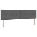 Box spring seng med hovedgærde Mørkegrå 180 x 200 cm Stof