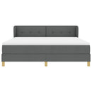 Box spring seng med hovedgærde Mørkegrå 180 x 200 cm Stof