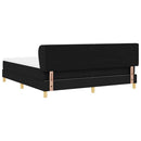 Box spring seng med hovedgærde Sort 180 x 200 cm Stof