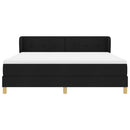 Box spring seng med hovedgærde Sort 180 x 200 cm Stof