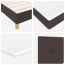 Box spring seng med hovedgærde Mørk Brun 180 x 200 cm Stof