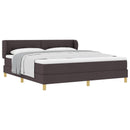 Box spring seng med hovedgærde Mørk Brun 180 x 200 cm Stof
