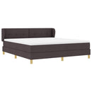 Box spring seng med hovedgærde Mørk Brun 180 x 200 cm Stof
