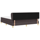 Box spring seng med hovedgærde Mørk Brun 180 x 200 cm Stof