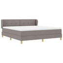 Box spring seng med hovedgærde Gråbrun 180 x 200 cm Stof