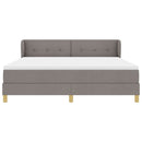 Box spring seng med hovedgærde Gråbrun 180 x 200 cm Stof