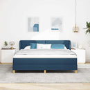 Box spring seng med hovedgærde Blå 180 x 200 cm Stof