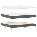 Box spring seng med hovedgærde Mørkegrå 200 x 200 cm Stof