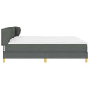 Box spring seng med hovedgærde Mørkegrå 200 x 200 cm Stof