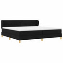 Box spring seng med hovedgærde Sort 200 x 200 cm Stof