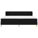 Box spring seng med hovedgærde Sort 200 x 200 cm Stof