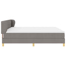 Box spring seng med hovedgærde Gråbrun 200 x 200 cm Stof