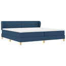Box spring seng med hovedgærde Blå 200 x 200 cm Stof