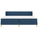 Box spring seng med hovedgærde Blå 200 x 200 cm Stof