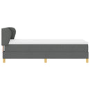 Box spring seng med hovedgærde Mørkegrå 80 x 200 cm Stof