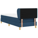 Box spring seng med hovedgærde Blå 80 x 200 cm Stof