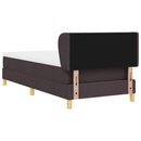 Box spring seng med hovedgærde Mørk Brun 90 x 200 cm Stof