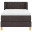 Box spring seng med hovedgærde Mørk Brun 90 x 200 cm Stof