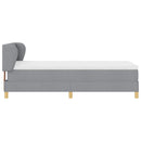 Box spring seng med hovedgærde Lysegrå 100 x 200 cm Stof