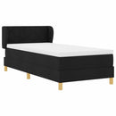 Box spring seng med hovedgærde Sort 100 x 200 cm Stof