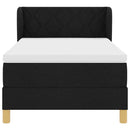 Box spring seng med hovedgærde Sort 100 x 200 cm Stof