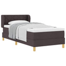 Box spring seng med hovedgærde Mørk Brun 100 x 200 cm Stof