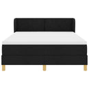 Box spring seng med hovedgærde Sort 140 x 190 cm Stof