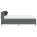 Box spring seng med hovedgærde Mørkegrå 140 x 200 cm Stof