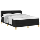 Box spring seng med hovedgærde Sort 140 x 200 cm Stof