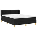 Box spring seng med hovedgærde Sort 140 x 200 cm Stof