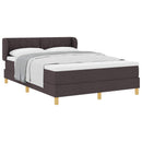 Box spring seng med hovedgærde Mørk Brun 140 x 200 cm Stof