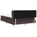 Box spring seng med hovedgærde Mørk Brun 140 x 200 cm Stof