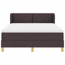 Box spring seng med hovedgærde Mørk Brun 140 x 200 cm Stof