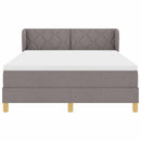 Box spring seng med hovedgærde Gråbrun 140 x 200 cm Stof