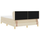Box spring seng med hovedgærde Creme 140 x 200 cm Stof