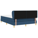 Box spring seng med hovedgærde Blå 140 x 200 cm Stof