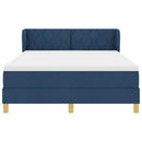 Box spring seng med hovedgærde Blå 140 x 200 cm Stof
