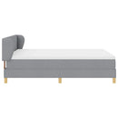 Box spring seng med hovedgærde Lysegrå 160 x 200 cm Stof