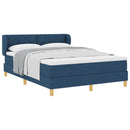 Box spring seng med hovedgærde Blå 160 x 200 cm Stof