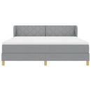 Box spring seng med hovedgærde Lysegrå 180 x 200 cm Stof