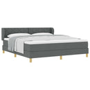 Box spring seng med hovedgærde Mørkegrå 180 x 200 cm Stof