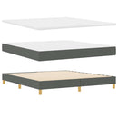 Box spring seng med hovedgærde Mørkegrå 180 x 200 cm Stof